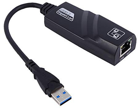 Tarjeta de Red USB 3.0 con Cable, USB 3.0 Tarjeta de Red sin Unidad Gigabit 10/100 / 1000M Adaptador de Red USB 3.0 a RJ45 Gigabit Ethernet LAN con Cable para OS X para para Linux