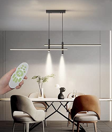 Deevin LáMpara Colgante Led Moderna Con Control Remoto Lamparas De Techo Altura Ajustable LáMpara De SalóN Lampara Colgante Isla Cocina Para Oficina Cocina Bar Estudio DiseñO LáMpara De Colgante