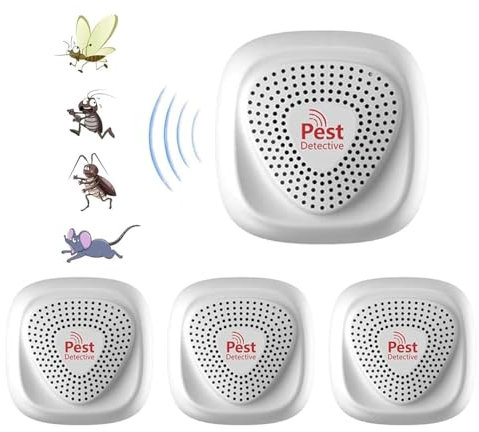 AILEDA 4 Stück Ultraschall Schädlingsbekämpfer, Moskitoschutz Innenräumen, Elektronische Insektenschutzmittel, Moskitoschutz Plug-in Pest Repeller,für Mücken,Spinnen, Kakerlaken