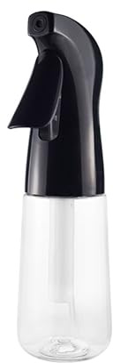 Zuhose Spray Bottle for Hair (6.8OZ /200ML) Continuous Ultra Fine Mist Sprayer for Hair, Salons, Barber, Plants, Skin Care, Cleaning Black
