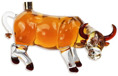 YUZDNM Art Statue - 750ml Decanter Whiskey And Wine Decanter, Unique Whiskey Glass Decanter, Glass Whiskey Decanter Animal Statue Funny Bottle