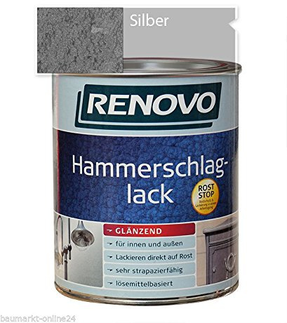 Hammerschlaglack Silber 250 ml Glänzend Renovo