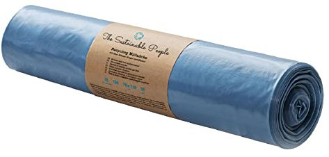The Sustainable People Recycling Müllsäcke 120L - aus mind. 90% Post-Consumer-Abfällen (PE) - Blauer Engel zertifiziert - 25er Rolle - Typ 60 extra (30 μm) - 700x1100 mm - ideal für leichtere Abfälle