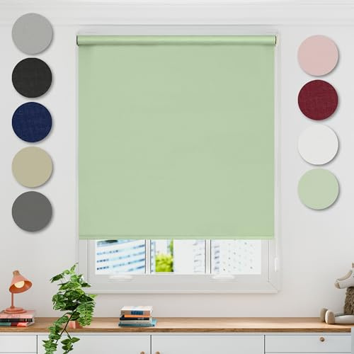 Emma Barclay Blackout Roller Blind in Sage Green - Width 90 x Drop 165cm
