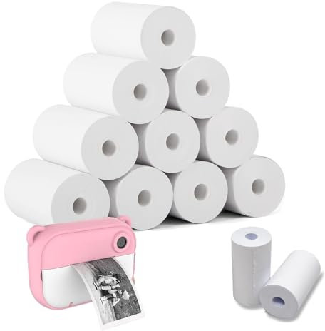 20 Rollen Papier für Kinderkamera, Thermopapier für Kinderkamera und Mini Drucker, Thermal Pinter Papier für Mobiler Fotodrucker (57 x 30 mm) (20)