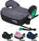 FableKids Sitzerhöhung Auto Kinder Isofix | 3-Punkt-Sicherheitsgurt | Kindersitzerhöhung bis 5 Jahre | Autositz für Kinder 125-150cm mit Becherhalter | ECE R129/03 | Grau