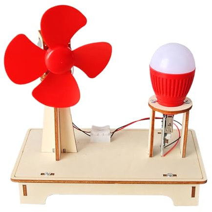 Mini-éolienne de démonstration – Kit de maquette d'éolienne, jouet scientifique sur l'énergie | Kit de démonstration d'énergie écologique, structure légère en plastique, aide visuelle pratique avec pa
