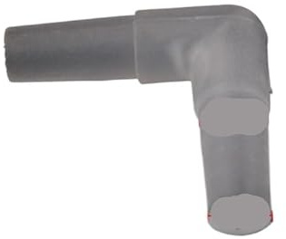 20/50 st 4 mm T-koppling 3-vägs akvarieluftpumpledning slangkopplingar 4 mm raka kontakter(Elbow,50pcs)
