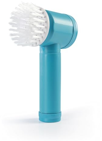 CLEANmaxx Cepillo de limpieza inalámbrico de 6 piezas, inalámbrico y potente, 5 cabezales para azulejos, lavabos, ventanas, muebles y cocina, 100 minutos de tiempo de funcionamiento, ligero y