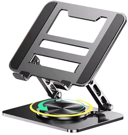 Fmzrbnih Support pour ordinateur portable – Rotation à 360 °, dissipation de la chaleur, rehausseur pour ordinateur portable, support de tablette réglable, table, université, bureau, maison, travail