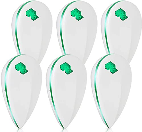 veorkide 6 Pack Antimosquitos Electrónico Repelente Ultrasónico de Plagas - Repelente Mosquitos Ultrasónico 3 Modes Anti Cucarachas, Moscas,Ratones,Arañas,100% Inofensivo para Mascotas y Humanos