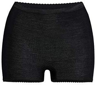 con-ta Pagenschlüpfer, weiche Unterwäsche aus Wolle und Modal, Bequeme Panty, warme Damenunterwäsche, in Schwarz, Größe: 38