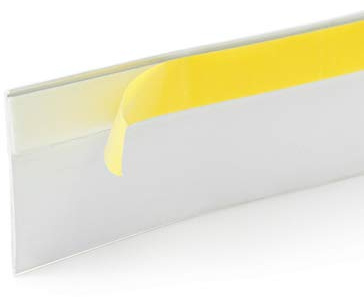 Seiletech.de Fönsterlist | 50 m | 50 mm x 1,5 mm | självhäftande | vit | plattlist tätningslist, profillist avslutningslist