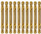 Lot de 10 forets cobalt 4,0 mm double extrémité HSS Co M35 Stubby Body Drill Acier Métal Fer