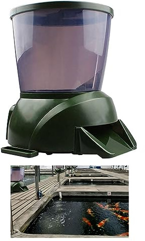 AFGSsm 4.5L Pond Feeder, Alimentador automático para Peces, Dispensador Comida Peces Estanque, Comedero automatico Peces
