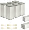 ALUSFERA Möbelfüße Verstellbar – 6er Set – Schrankfüsse mit Elegantes Design – Füße für Möbel 40 x 40 x 100 mm Einfache Montage mit Komplettem Schraubenset
