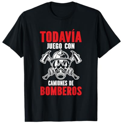 Bomberos Camiseta Firefighter Fuego camión Hombre Camiseta