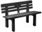 Dmora - Außenbank Marinella, Monoblock-Gartenbank, Außenbank, 100% Made in Italy, 110 x 52 x 71 cm, Anthrazit