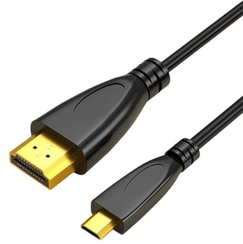 4K Micro HDMI to HDMI Cable High Speed HDMI to Micro HDMI Type D Adapter ARC HDR UHD Lead 3D 4K@60Hz Supports Ethernet Audio Compatible with Hero,Raspberry,DSLR,Camera,Laptop,TV,Monitor (3M/10FT)