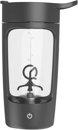 LA ULTIMA Vortex Electric Protein Shake Bottle / 650ml Portable Mixer Cup/USB-C Charging/BPA-Free Tritan Material / 7000 RPM Smooth Blend Mixer/Ideal for Gym, Fitness & Travel (Matt Black)