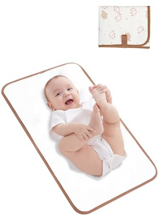 Lekebaby Nappy Changing Mat Foldable Baby Change Mats | Travel Portable Baby Change Mat, Elephant