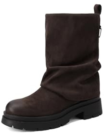 QUEEN HELENA Bottines à Tige Large Bottes Basses Femme X33-51, marron, 39 EU