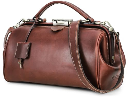 CONTACTS Borsa da dottore in pelle pieno fiore borsa da donna con serratura borsa a tracolla vintage valigetta con manico superiore borsa con chiusura in metallo apertura telaio