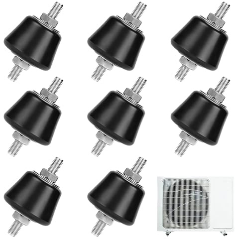 UESDU Pack of 8 Anti-Vibration Feet, Rubber Buffer M8 Rubber Feet, Vibration Damper for Wall Mount Air Conditioner