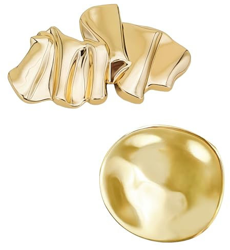 2 spille dorate per abiti, spille in metallo dorate di forma irregolare, decorazioni squisite per abiti da donna, matrimoni, tailleur, vestiti e accessori