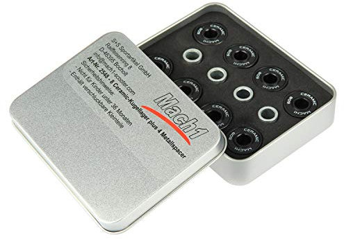 8, 16 oder 32 Stück 608 er Mach1 Keramik Renn Kugellager Lager + Spacer z.B. für Inliner Skates Skateboard Rollerblade Waveboard und Longboards (16 Stück)