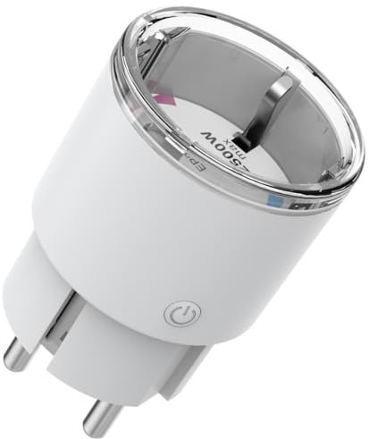 Mini Presa Intelligente, Presa Smart con Funzione Timer e Controllo tramite APP, Monitoraggio Energetico Presa Wi-Fi, Controllo Vocale con Alexa/Google Home, Certificazione TÜV,10A 2500W
