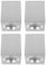 Sweet Led Aufbauspot IP44 Silber gebürstet 4er – GU10 Eckige Aluminium Deckenpots 80x95mm 230V für Badezimmer Küche – Aufbaustrahler ohne Leuchtmittel