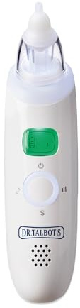 Dr. Talbot's by Nuby Electric Nasal Aspirator – Easy to Use | Soft Tips in 3 Sizes | Soothing Music | Adjustable Strength Levels | USB Rechargeable