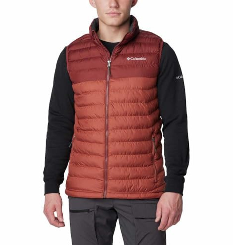 Columbia Powder Lite Vest Chaleco Acolchado, Auburn, Spice, XS Hombre