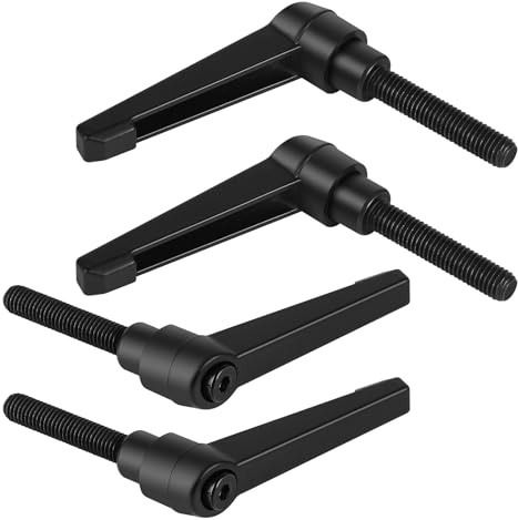 efuturetime 4PCS Poignées de Serrage Réglables M8-40mm, Poignée de Levier de Serrage Rapide en Acier avec 40mm Goujon