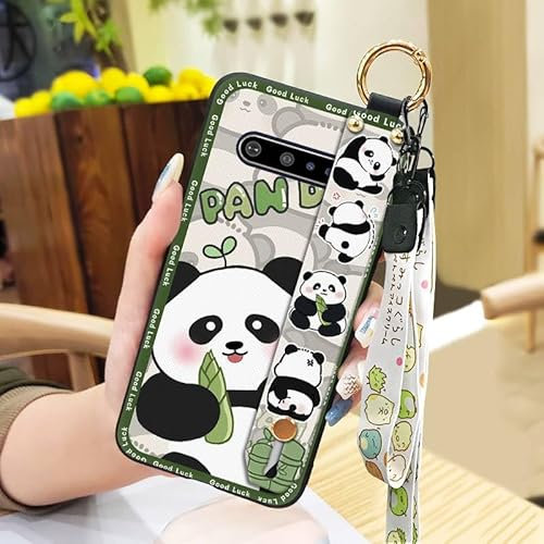 lulumi-Phone Case For LG V60 ThinQ 5G, Silicone Anti-knock phone case cell phone sleeve cell phone case Cartoon Kickstand Shockproof Cute Phone Holder Fashion Design ring Durable