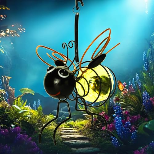 Kyduu Solcellslampor för utomhusbruk trädgård, Solar bee ljus utanför Garden Lights, Solar fairy lights utanför för trädgård, Solcellslampor för utomhusträdgårdar,uteplats,jul,festdekoration
