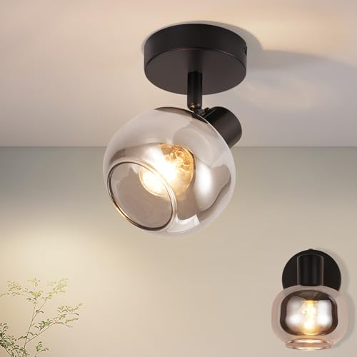 CBJKTX Taklampa 1 ljus Svart - 350° Svängbar Moderna takspotslampor