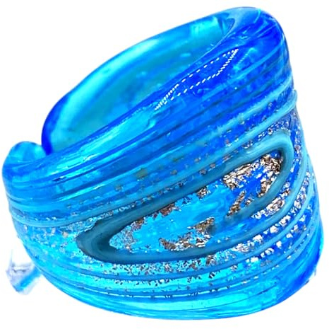 VENETIANSK MURRIN antik glasring VR800B, 18, Glas, Vatten