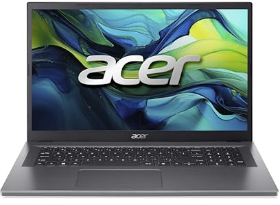 Acer Aspire Go 17 (AG17-31P-3285) Laptop, 17 FHD IPS Display, Intel Core 3 N355, 8 GB RAM, 512 GB SSD, Intel Grafik, Windows 11, QWERTZ Tastatur, grau