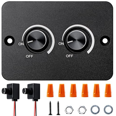 Dimmer LED DC 12-24V 5A doppio dimmer interruttore rotativo per camper 3 fili dimming continuo per luci LED barca camion camper