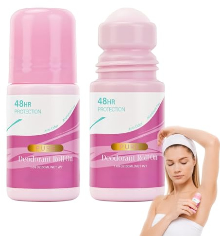 Advanced Control Roll-On Body Deodorant,Pure Unperfumed Anti-Perspirant and Deodorant Stick, Natural Solid Perfume Antiperspirant For Men & Women,48 Hour Odor Control,Alcohol & Aluminium Free