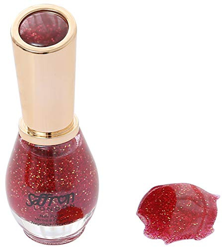Saffron - Nail Polish #1013 (Colour 71 Glitter Shining Wine)