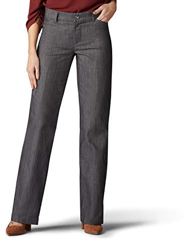 Lee Women's Ultra Lux Comfort with Flex Motion Trouser Pant Carbon Rinse 12 Short