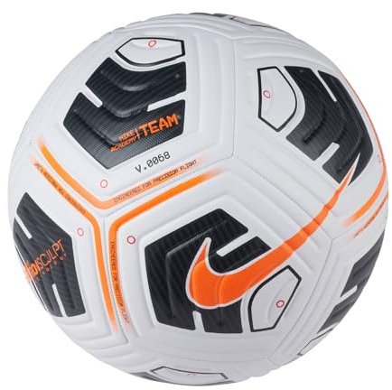 Nike CU8047 Unisex Academy Team Fußball, White/Black/Total Orange, 5