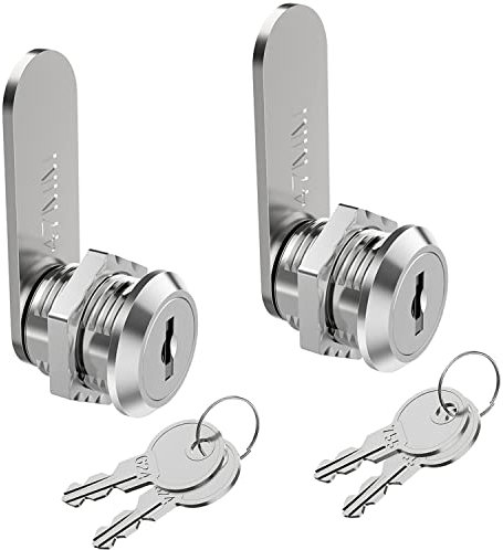 2 Stück Briefkastenschloss 16mm, Schrankschloss, Schrankschloss mit Schlüssel, Möbelschloss, Spindschloss, 16mm Drawer Lock, Hebelschloss für Briefkästen, Schranktüren, Möbel verwendet