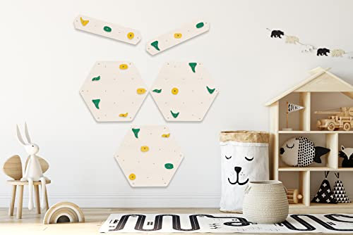 Violove KLETTERWAND VIO HEKS, Kletterwand für Kinder, Indoor-Klettern, Kinderzimmer, 5X Platte (ROH)