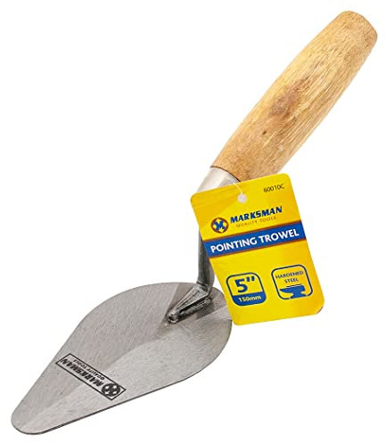 2 X 5 Pointing Trowel - with Wooden Handle | Brick Jointer | Tuck Bricklayer, Hand Tool | Bricklaying, Set of 2 | DIY, Brick Mortar | Multi Purpose