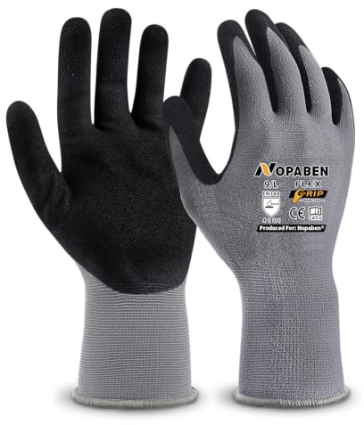 12 Paar Arbeitshandschuhe herren - montagehandschuhe mit optimaler Griffigkeit & feinem Tastgefühl, ölresistent und atmungsaktiv, Industrie-Schutzhandschuhe für Mechanik und Werkstatt, Größe 11/XXL