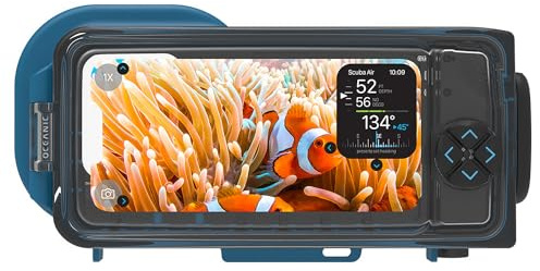 Oceanic Étui sous-Marin | Transformez Votre iPhone en Ordinateur de plongée et Appareil Photo | Étanche jusqu'à 50 m | Idéal pour la plongée sous-Marine et la plongée avec Tuba | Compatible iOS